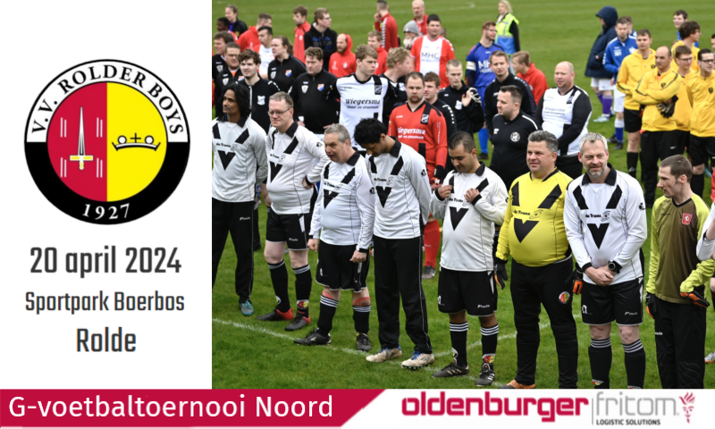 Oldenburger|Fritom hoofdsponsor KNVB G-voetbaltoernooi Noord 2024.