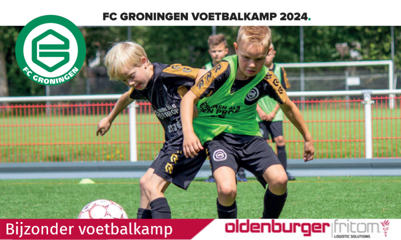 Oldenburger|Fritom hoofdsponsor FC Groningen Voetbalkamp bij vv Wildervank