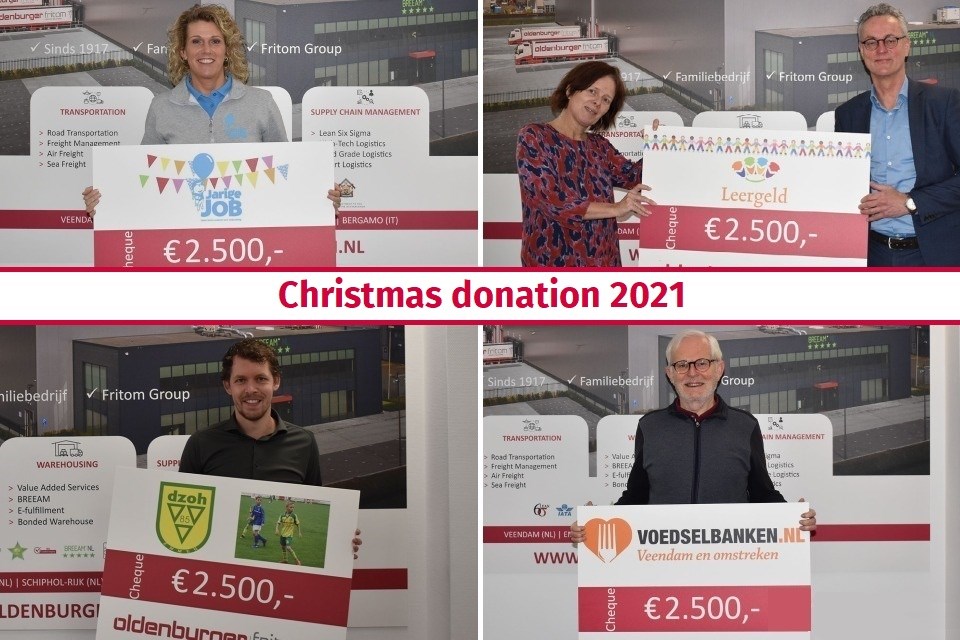 Our Christmas donation 2021 is for the Jarige Job foundation, the Leergeld foundation, the Food bank Veendam and DZOH.