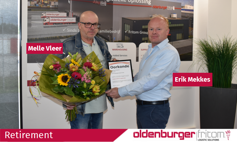 Oldenburger|Fritom employee Melle Vleer is retiring in July 2023.
