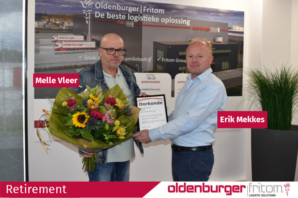 Oldenburger|Fritom employee Melle Vleer is retiring in July 2023.
