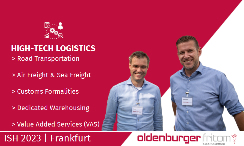 Oldenburger|Fritom Logistic Solutions at ISH 2023 in Frankfurt am Main.