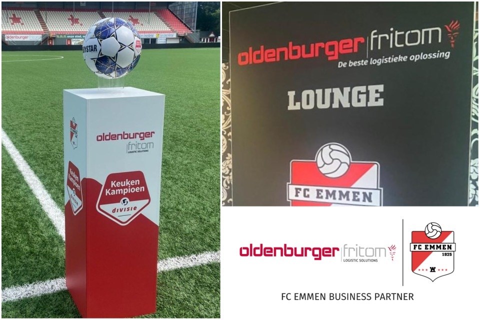 De vipruimte van voetbalclub FC Emmen draagt in het seizoen 2021-22 de naam Oldenburger|Fritom Lounge.