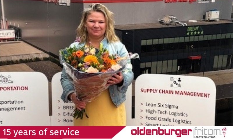 Rianne Timmer celebrates 15 years of service at Oldenburger|Fritom.