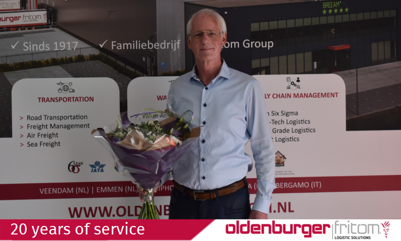 Henk Mooibroek, Supervisor Report & Control, has been employed for 20 years at logistics service provider Oldenburger|Fritom.