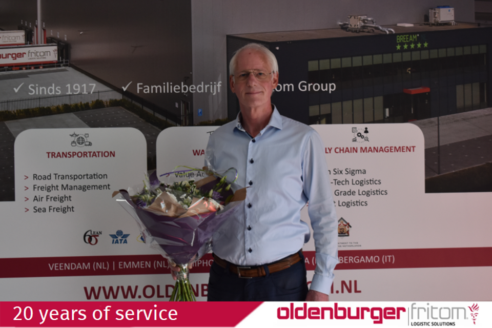 Henk Mooibroek, Supervisor Report & Control, has been employed for 20 years at logistics service provider Oldenburger|Fritom.