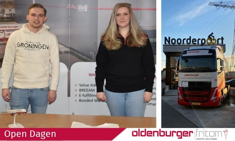 Oldenburger|Fritom neemt deel aan de Open Dagen Noorderpoort Logistiek in Groningen.