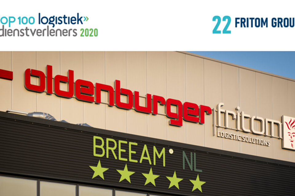 In 2020 steeg de Fritom Group naar de 22e plaats van de Top 100 Logistiek Dienstverleners in Nederland.