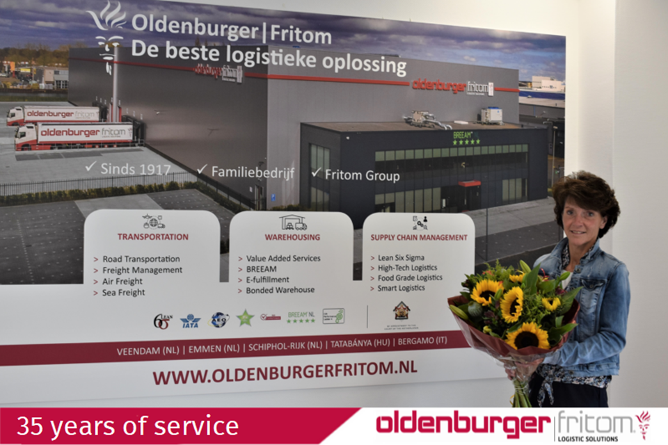 Rita Oldenburger has been employed for 35 years at logistics service provider Oldenburger|Fritom.