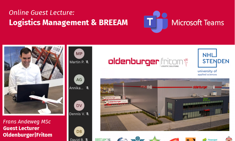 Frans Andeweg of Oldenburger|Fritom gave an online guest lecture on BREEAM to students of NHL Stenden on 7 January 2021.