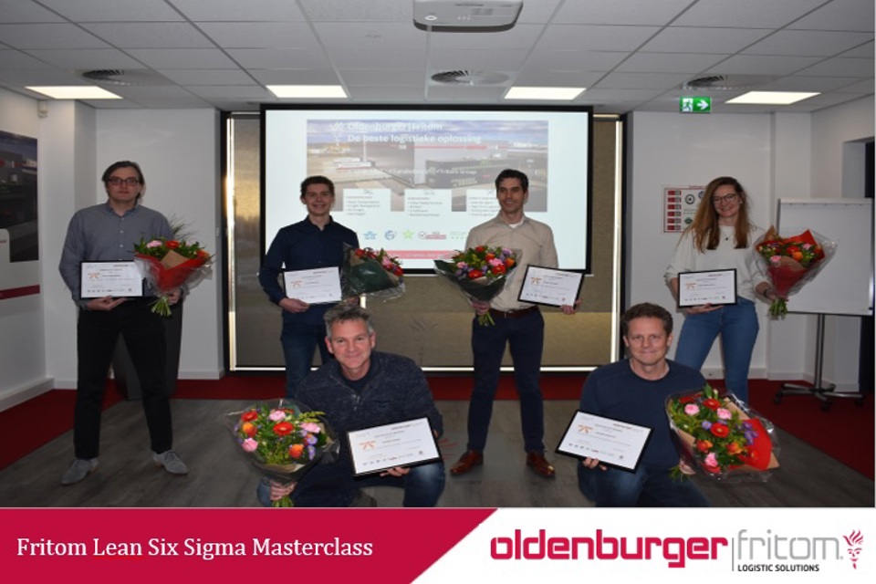 Medewerkers van verschillende Fritom bedrijven rondden bij Oldenburger|Fritom de Lean Six Sigma Masterclass succesvol af.