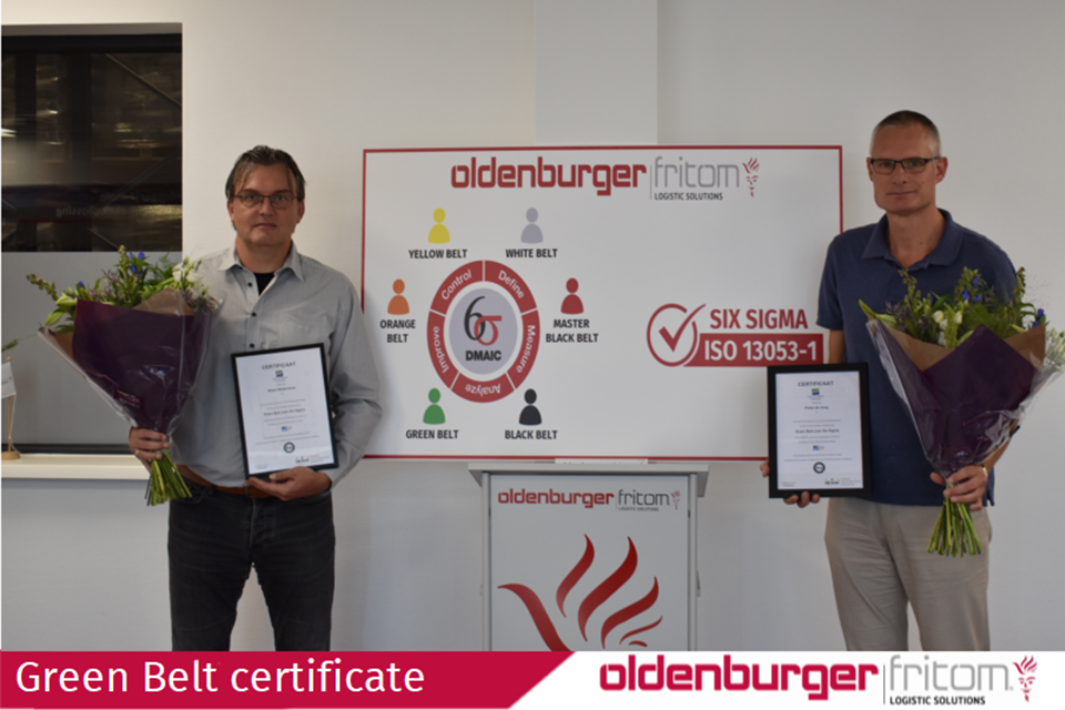 Albert Medendorp and Pieter de Jong of Oldenburger|Fritom obtained their Green Belt certificate.