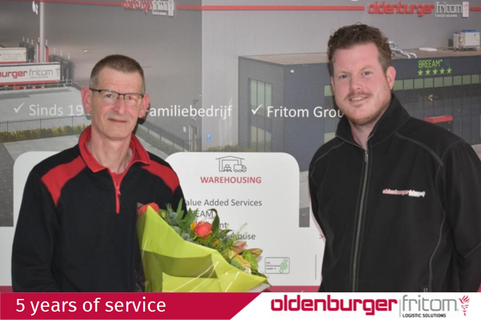 Mans de Raaf has been employed for 5 years at logistics service provider Oldenburger|Fritom.