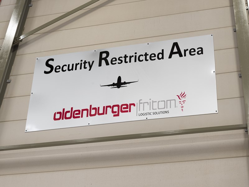 Oldenburger|Fritom is Regulated Agent (Known Consignor) for air freight and has a Security Restricted Area in Veendam.