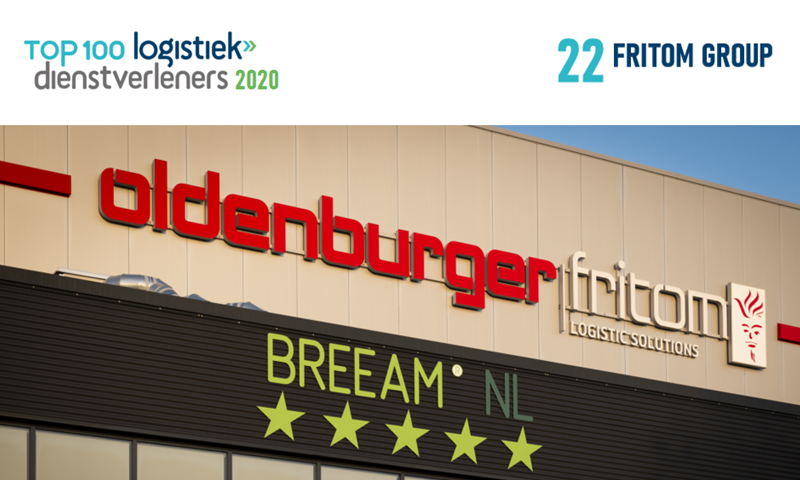 Im Jahr 2020 stieg die Fritom Group auf Platz 22 der Top 100 Logistikdienstleister in den Niederlanden.