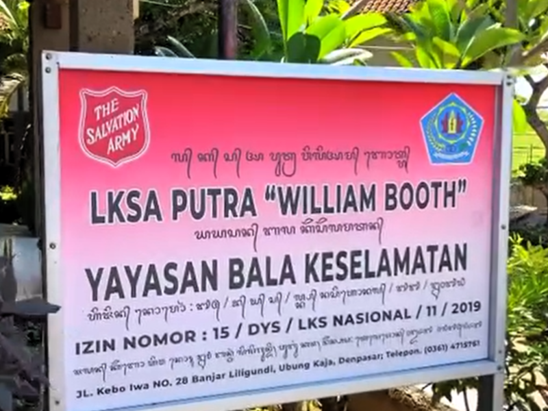 William Booth Orphanage in Bali Indonesia