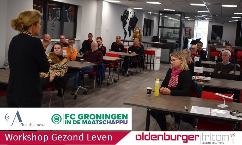 Workshop Gezond Leven bij Oldenburger|Fritom, partner van FC Groningen in de Maatschappij.